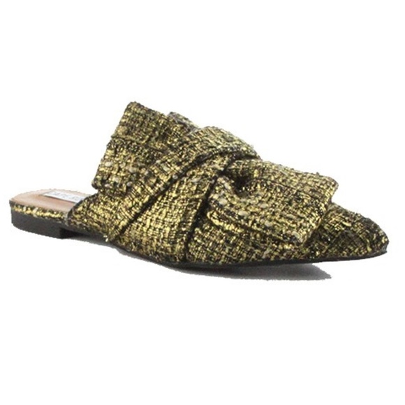 Cape Robbin Shoes - NEW! Slip on Mules Gold & Black Color